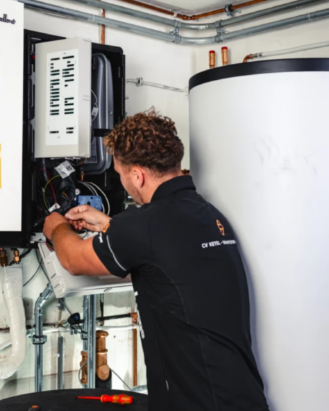 Stemper storing ketel airco wamtepomp